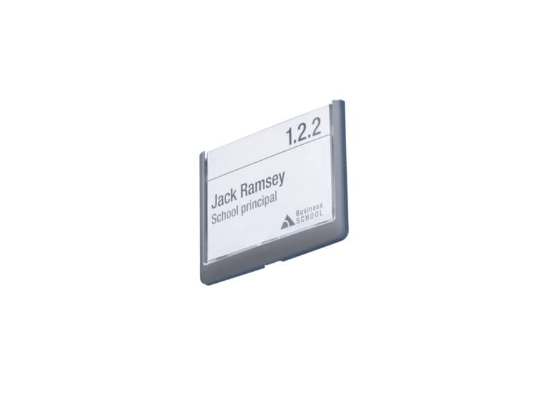Targhe DURABLE CLICK SIGN ABS trasparente/grafite 149x105,5 mm 486137
