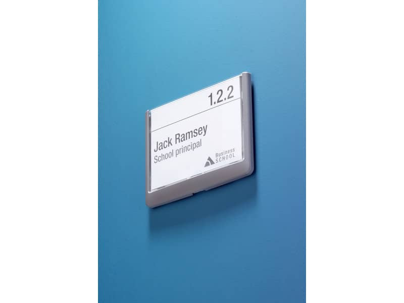Targhe DURABLE CLICK SIGN ABS trasparente/grafite 149x105,5 mm 486137