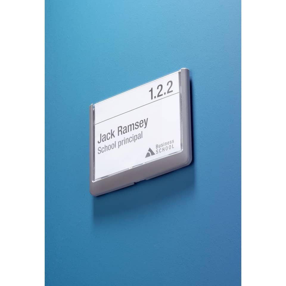 Targhe DURABLE CLICK SIGN ABS trasparente/grafite 149x105,5 mm 486137