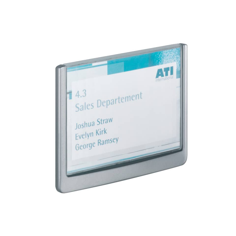 Targhe DURABLE CLICK SIGN ABS trasparente/grafite 149x105,5 mm 486137