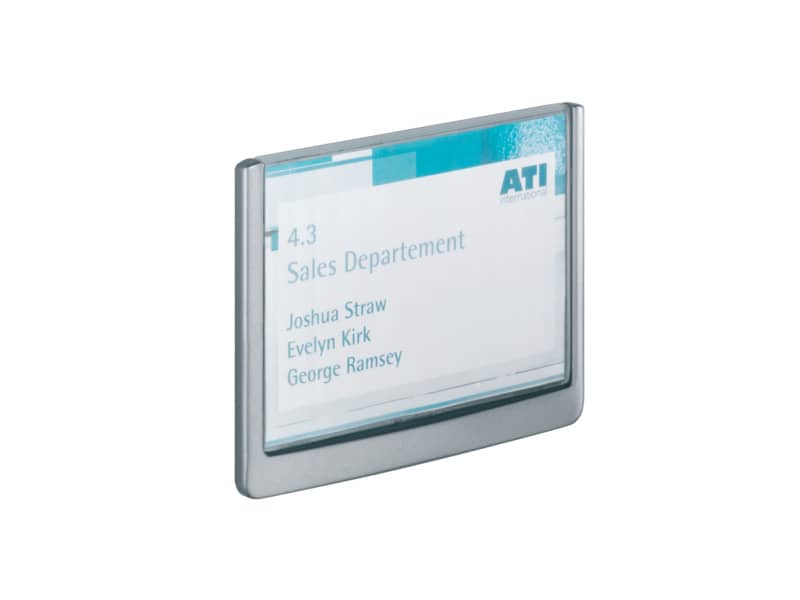 Targhe DURABLE CLICK SIGN ABS trasparente/grafite 149x105,5 mm 486137