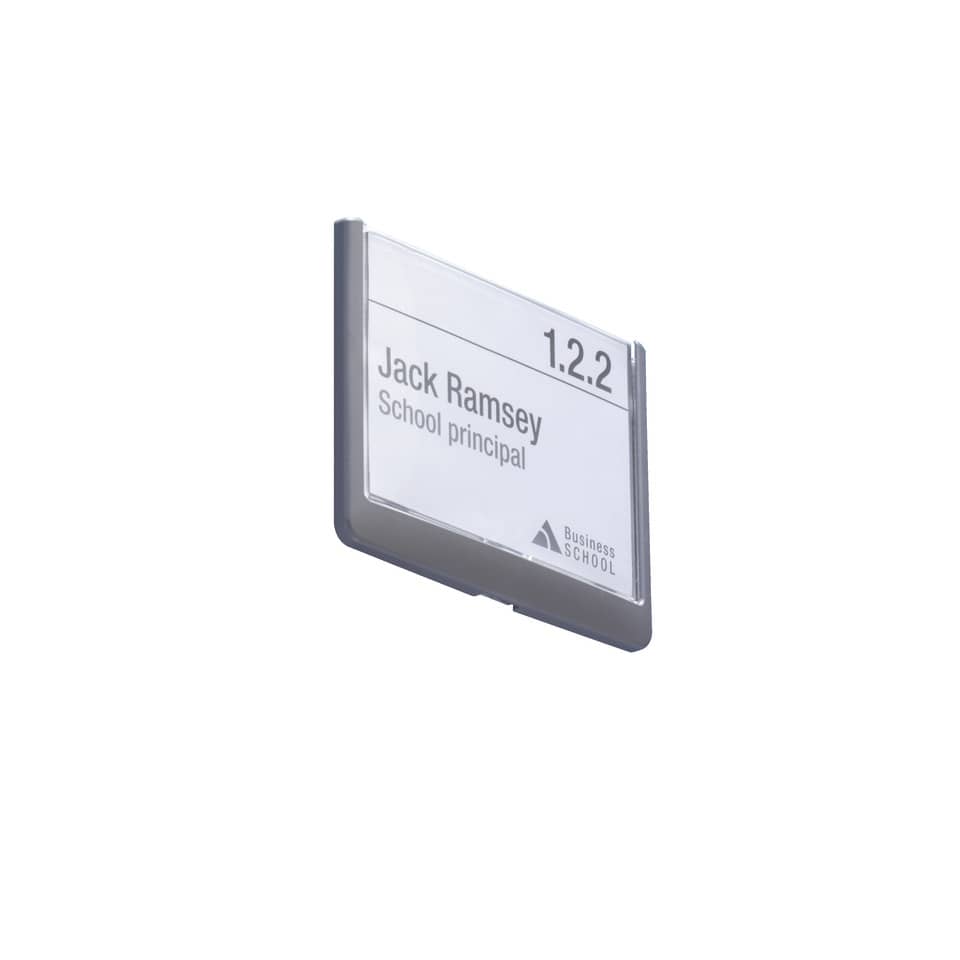 Targhe DURABLE CLICK SIGN ABS trasparente/grafite 149x105,5 mm 486137
