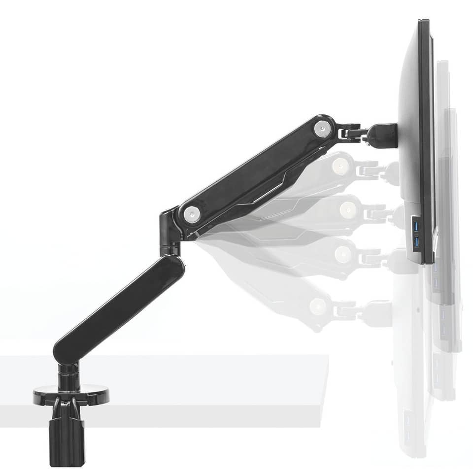 Braccio Monitor Singolo per regolare monitor LCD/TFT Fellowes Platinum Series nero max 24 pollici - 8043301