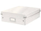 Scatola Organizer "M" Leitz CLICK & STORE A4 bianco metallizzato 28,1x10x37 cm - 60580001