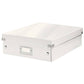 Scatola Organizer "M" Leitz CLICK & STORE A4 bianco metallizzato 28,1x10x37 cm - 60580001