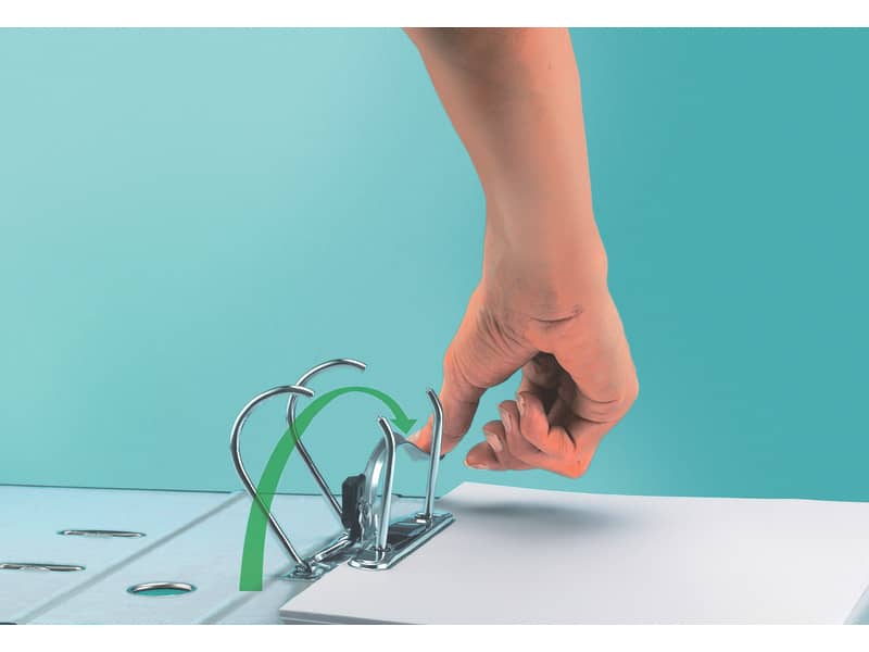 Registratore senza custodia Leitz 180° commerciale dorso 8 cm cartone rivestito in polipropilene nero - 10105095