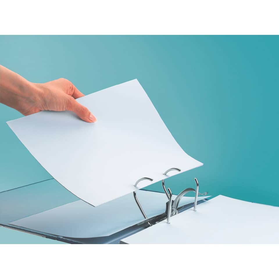 Registratore senza custodia Leitz 180° commerciale dorso 8 cm cartone rivestito in polipropilene nero - 10105095