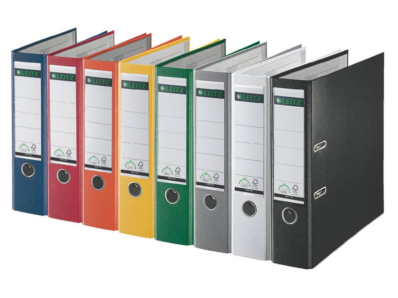 Registratore senza custodia Leitz 180° commerciale dorso 8 cm cartone rivestito in polipropilene nero - 10105095