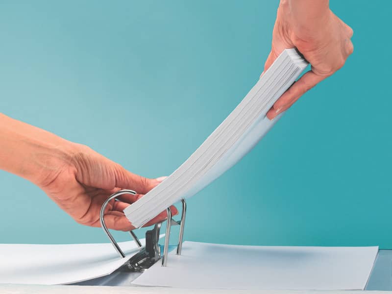 Registratore senza custodia Leitz 180° commerciale dorso 8 cm cartone rivestito in polipropilene rosso - 10105025