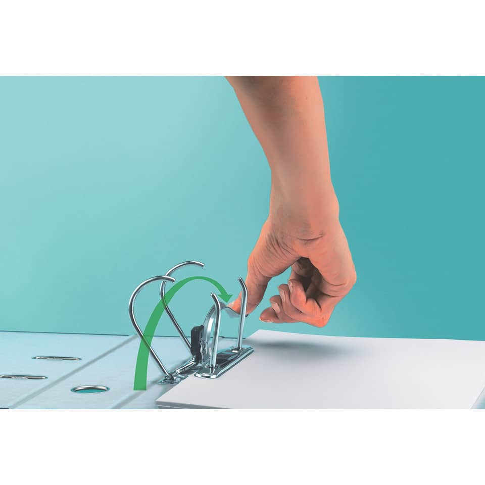 Registratore senza custodia Leitz 180° commerciale dorso 8 cm cartone rivestito in polipropilene rosso - 10105025