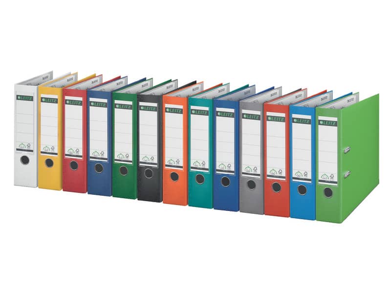 Registratore senza custodia Leitz 180° commerciale dorso 8 cm cartone rivestito in polipropilene rosso - 10105025