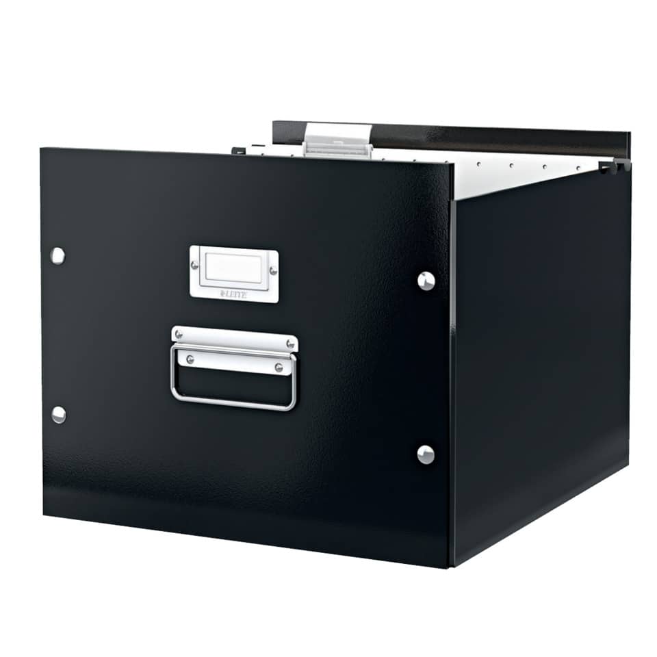 Contenitore per cartelle sospese Leitz CLICK & STORE A4 nero 35,7x28,5x36,7 cm 60460095