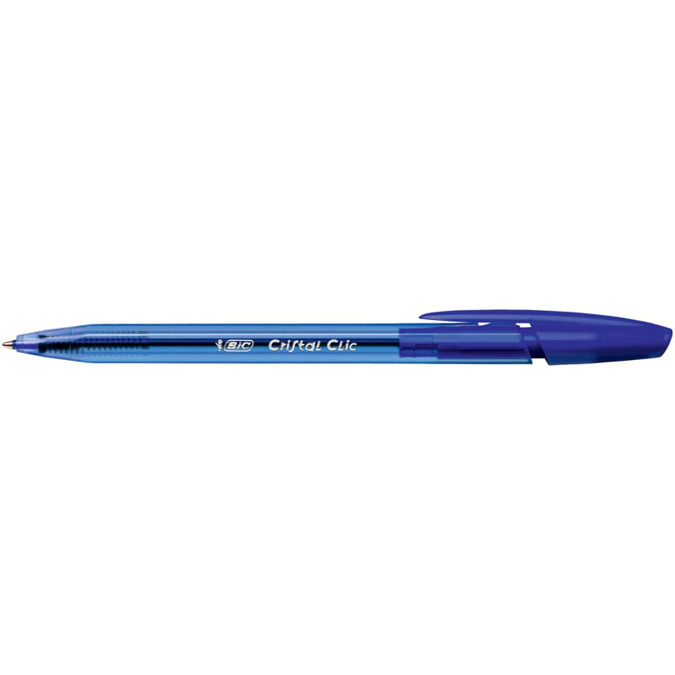 Penna a sfera a scatto BIC Cristal Clic M 1 mm blu 8507332