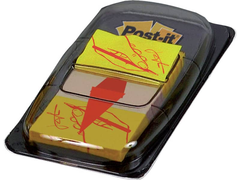 Segnapagina removibili Post-it® Index Medium "Firma qui" 50 fogli giallo 680-31