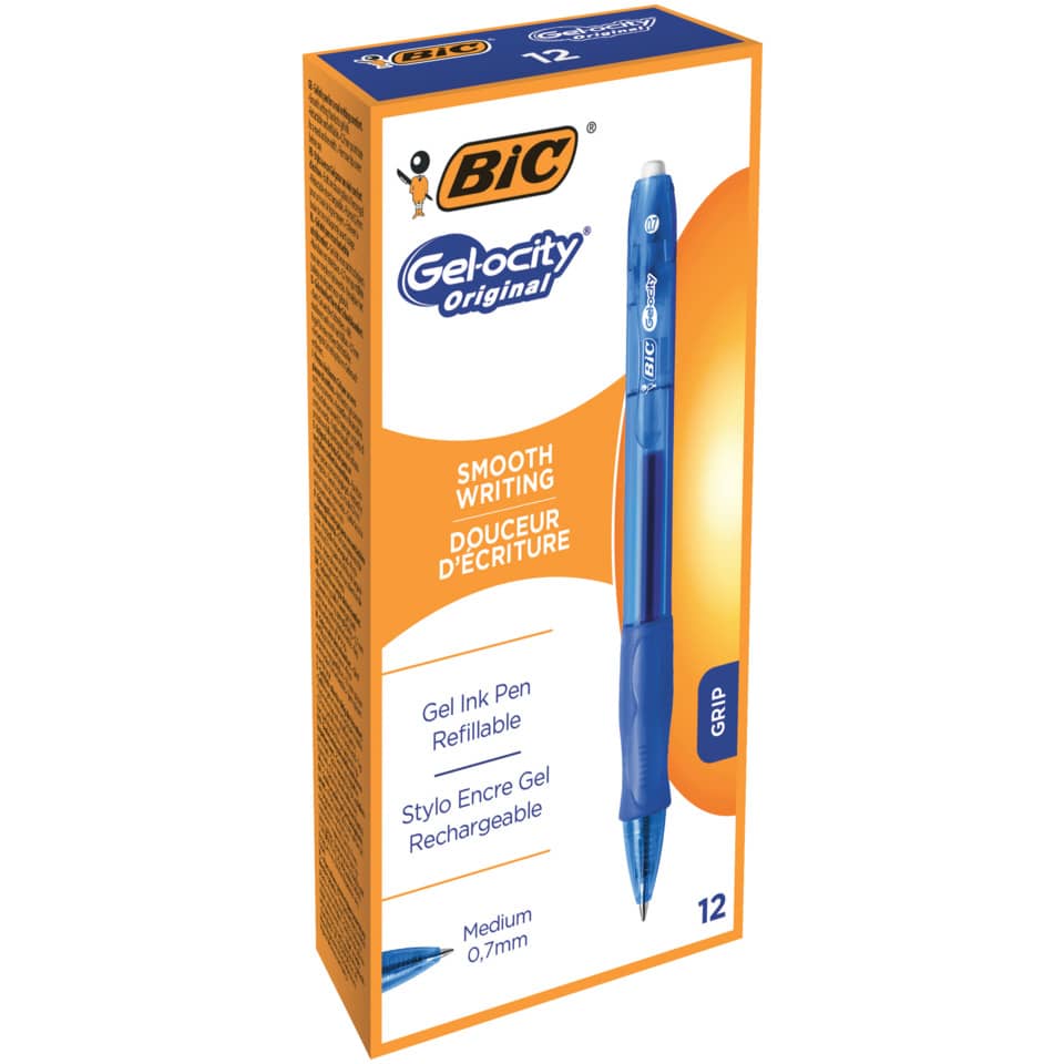 Penna gel a scatto BIC Gel-ocity 0,7 mm blu 829158