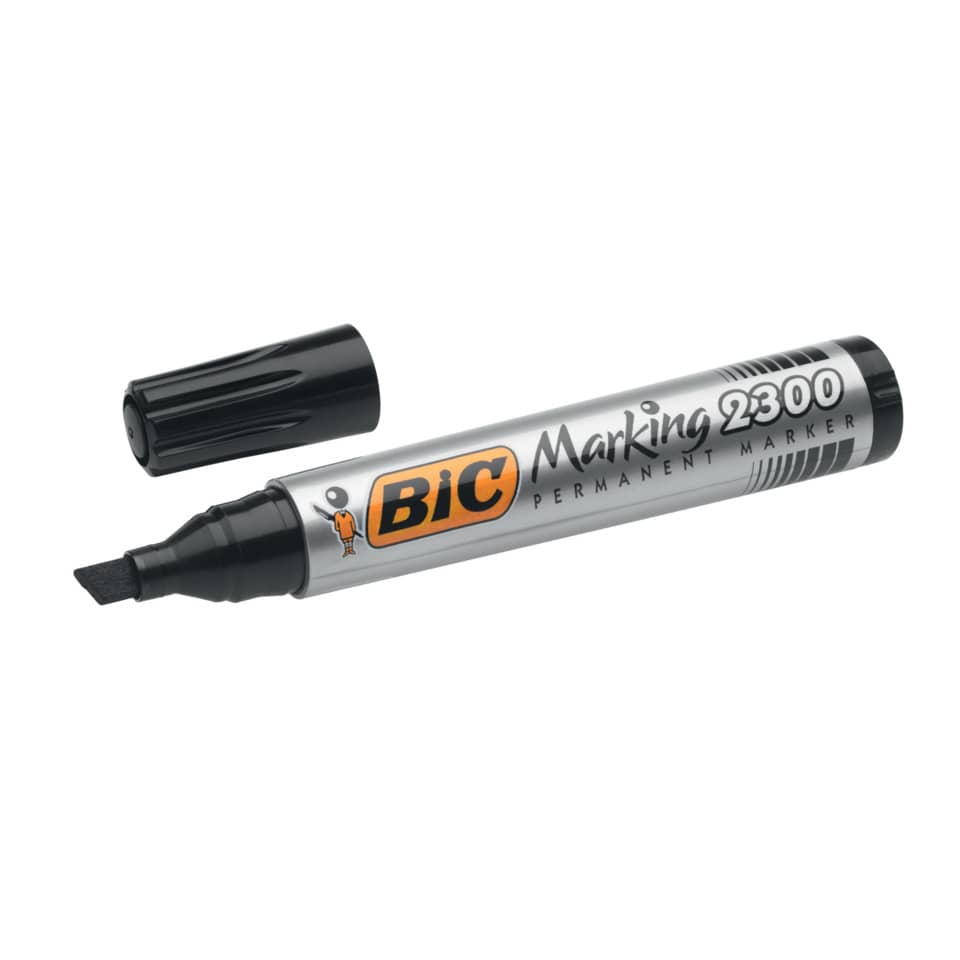 Marcatore permanente BIC Marking 2300 punta scalpello 3,7-5,5 mm nero 8209263