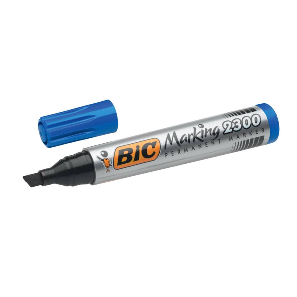 Marcatore permanente BIC Marking 2300 punta scalpello 3,7-5,5 mm blu 8209253