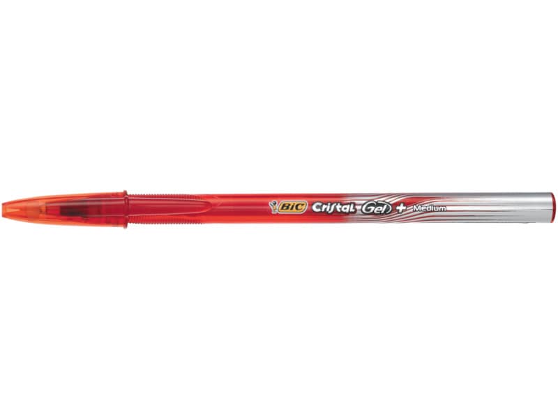 Penna gel BIC Cristal Gel+ M 0,7 mm rosso 919236