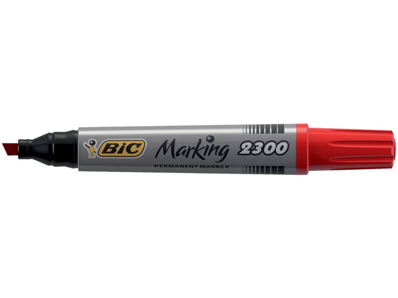 Marcatore permanente BIC Marking 2300 punta scalpello 3,7-5,5 mm rosso 8209243