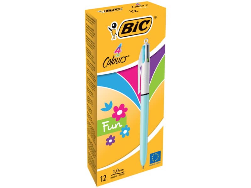 Penne a sfera a scatto BIC 4 Colours Fun M 1 mm assortiti 982870