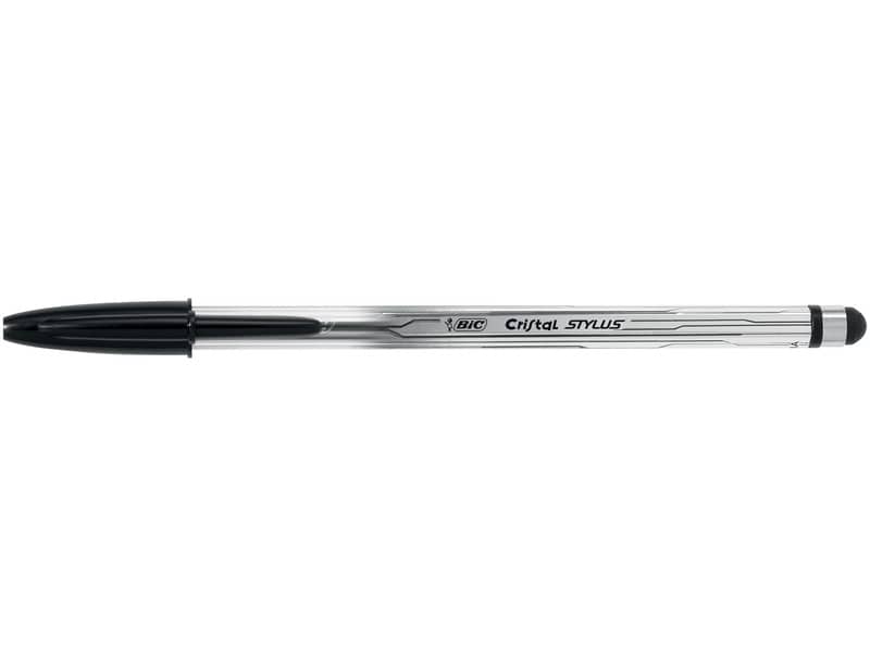 Penna a sfera BIC Cristal Stylus M 1 mm nero 902124