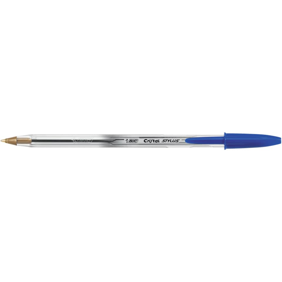 Penna a sfera BIC Cristal Stylus M 1 mm blu 926388