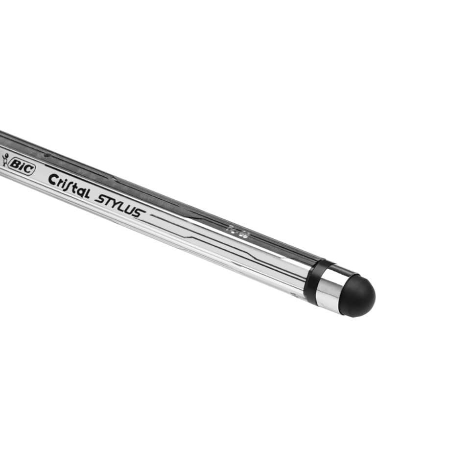 Penna a sfera BIC Cristal Stylus M 1 mm nero 902124