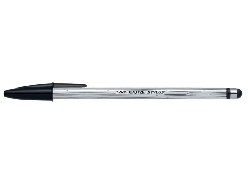 Penna a sfera BIC Cristal Stylus M 1 mm nero 902124