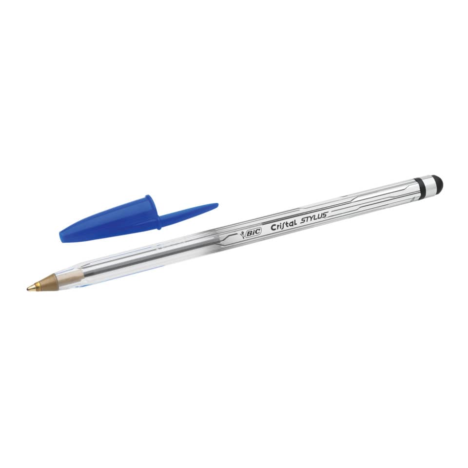 Penna a sfera BIC Cristal Stylus M 1 mm blu 926388