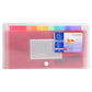 Classificatore Crystal Colours chiusura bottone 14x26 cm - 7 scomparti - cristallo - 55398E