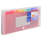 Classificatore Crystal Colours chiusura bottone 14x26 cm - 7 scomparti - cristallo - 55398E