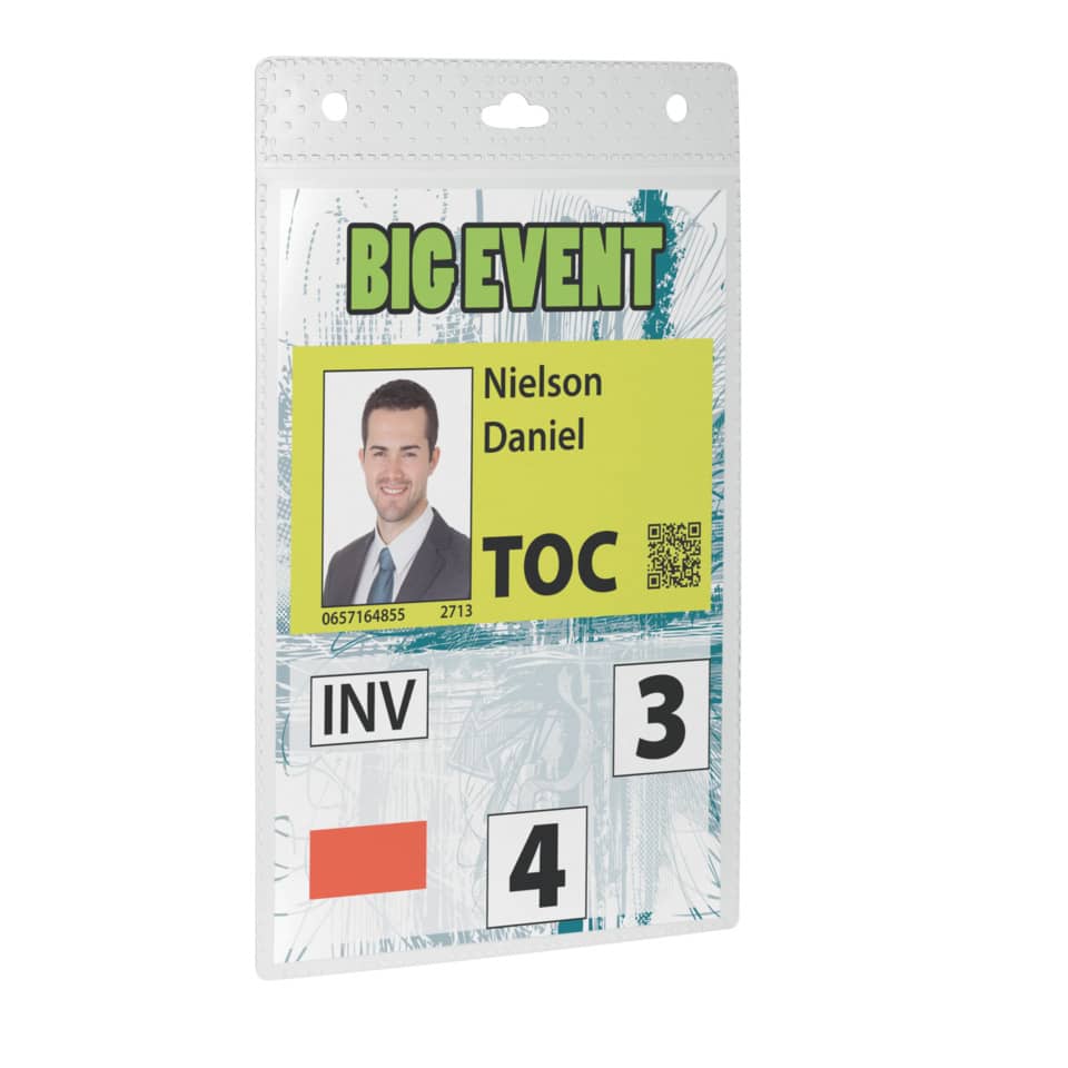 Portanomi DURABLE per eventi trasparente inserti f.to A6 105x148 mm conf. 20 - 852619