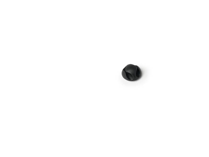 Clip fermacavi adesiva DURABLE CAVOLINE CLIP 2 grafite per 2 cavi fino a 5 mm conf. da 6 - 503837