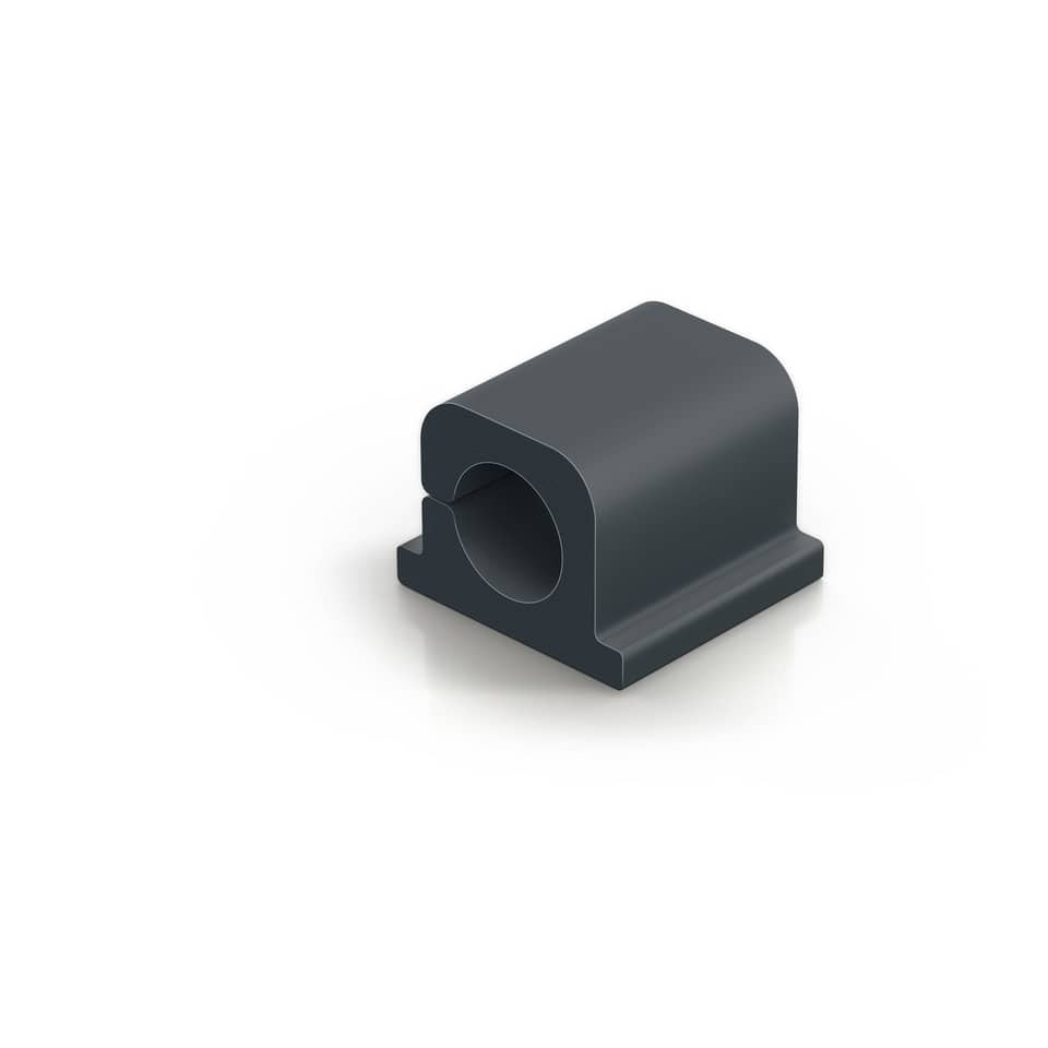 Clip fermacavi adesiva DURABLE CAVOLINE CLIP PRO 1 grafite per 1 cavo conf. da 6 - 504237