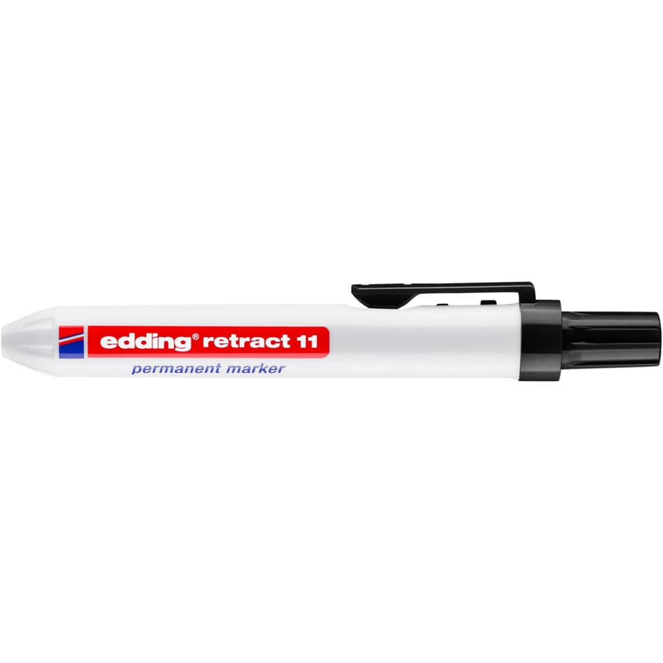 Marcatore permanente edding Retract 11 punta conica 1,5-3 mm nero 4-11001