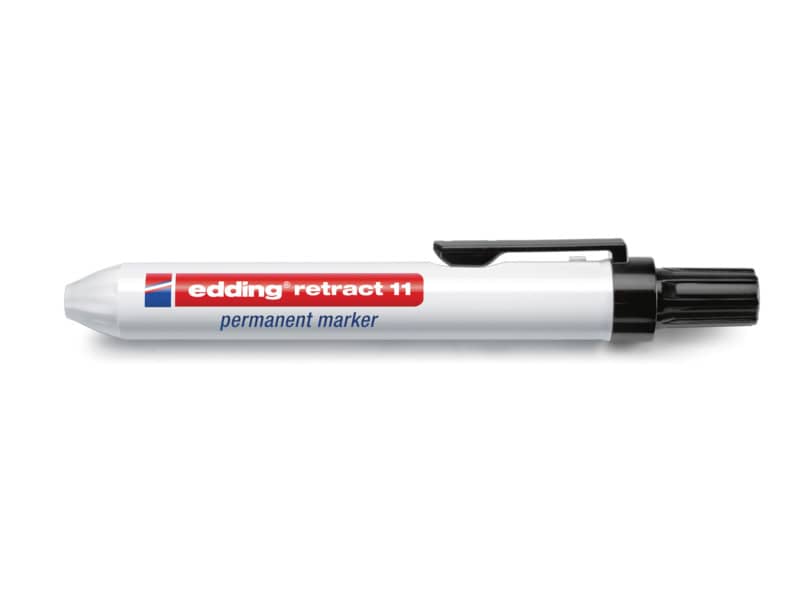Marcatore permanente edding Retract 11 punta conica 1,5-3 mm nero 4-11001