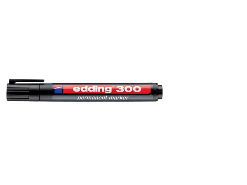 Marcatore permanente edding 300 punta conica 1,5-3 mm nero 4-300001