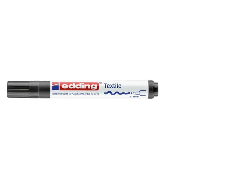 Marcatore per tessuti edding 4500 punta conica 2-3 mm nero 4-4500001
