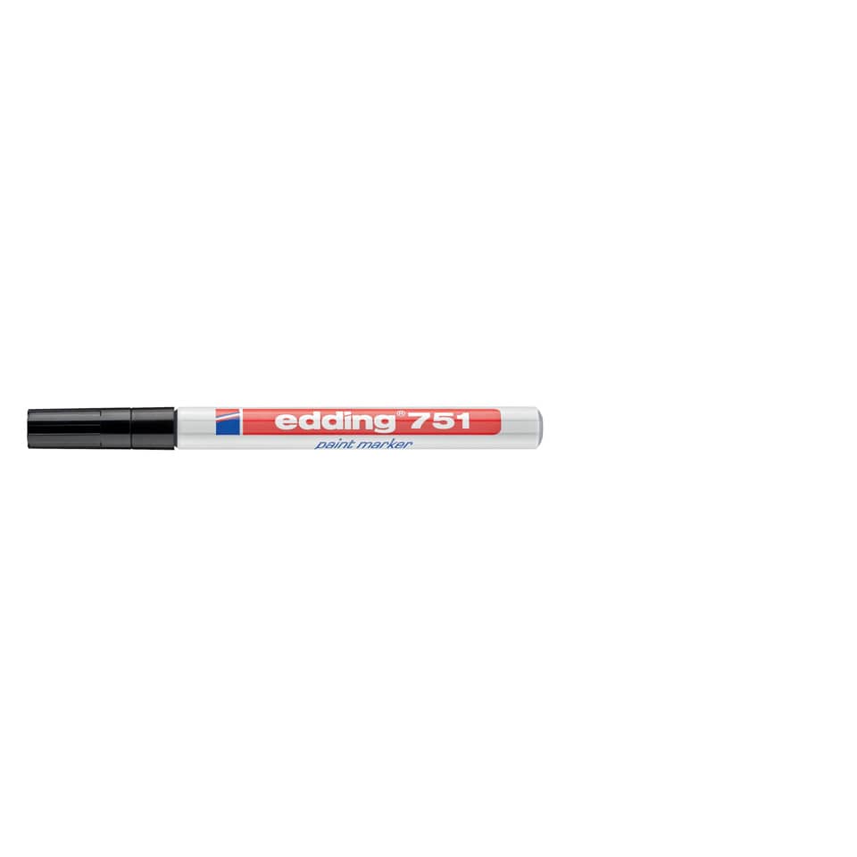 Marcatore a vernice edding 751 punta conica 1-2 mm nero 4-751001