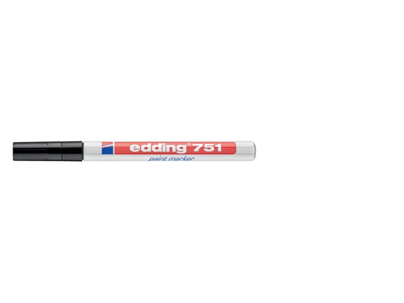 Marcatore a vernice edding 751 punta conica 1-2 mm nero 4-751001
