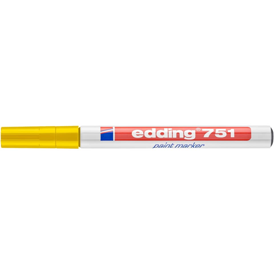Marcatore a vernice edding 751 punta conica 1-2 mm giallo 4-751005