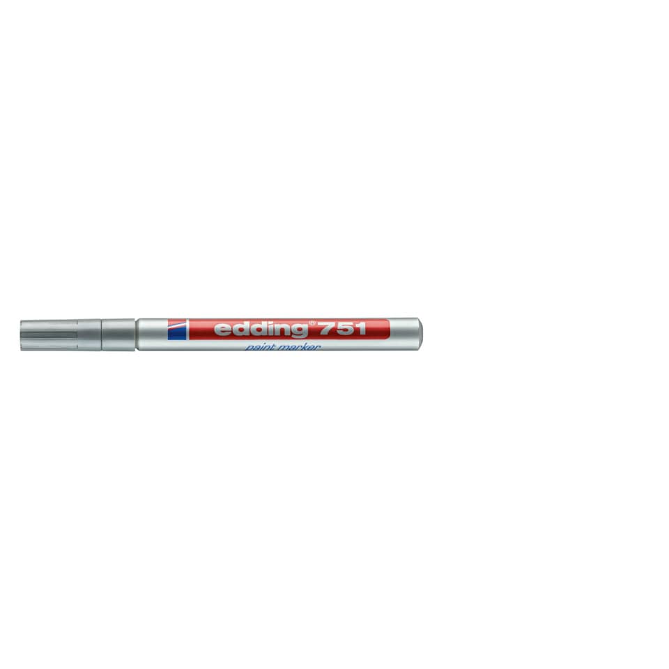 Marcatore a vernice edding 751 punta conica 1-2 mm argento 4-751054