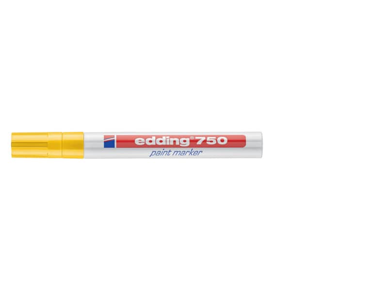 Marcatore a vernice edding 750 punta conica 2-4 mm giallo 4-750005