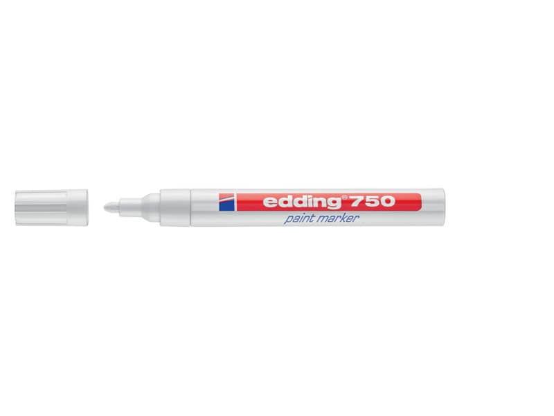 Marcatore a vernice edding 750 punta conica 2-4 mm bianco 4-750049