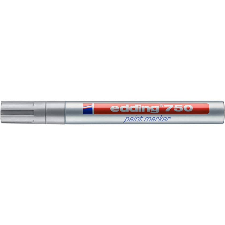 Marcatore a vernice edding 750 punta conica 2-4 mm argento 4-750054