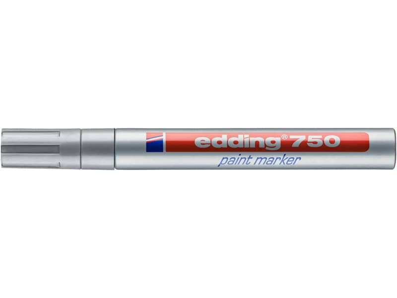 Marcatore a vernice edding 750 punta conica 2-4 mm argento 4-750054