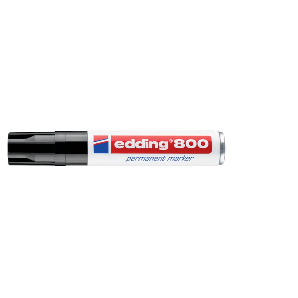 Marcatore permanente edding 800 punta scalpello 4-12 mm nero 4-800001
