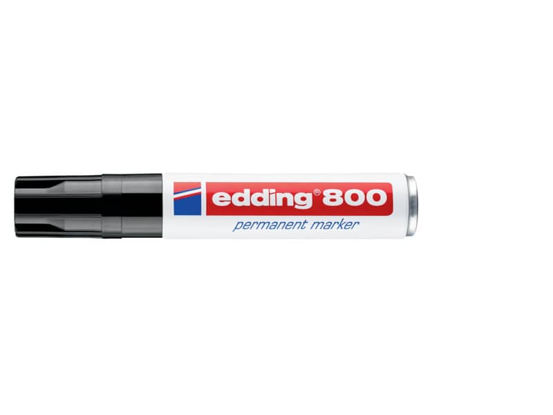 Marcatore permanente edding 800 punta scalpello 4-12 mm nero 4-800001