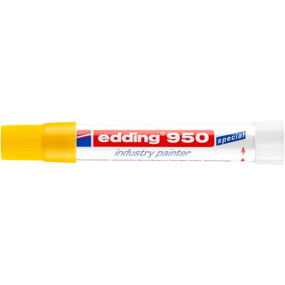 Marcatore a cera edding 950 punta conica 10 mm giallo 4-950005
