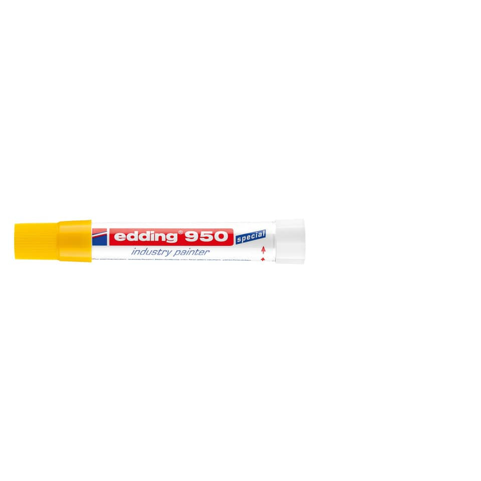 Marcatore a cera edding 950 punta conica 10 mm giallo 4-950005